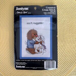 Suzys Zoo Counted Cross Stitch Kit Janlynn 100 Percent Huggable Bunny 38-100